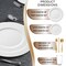 Smarty Had A Party Matte Milk White Round Disposable Plastic Wedding Value Set, 720PK 4850WH-VS120 - alternate 2